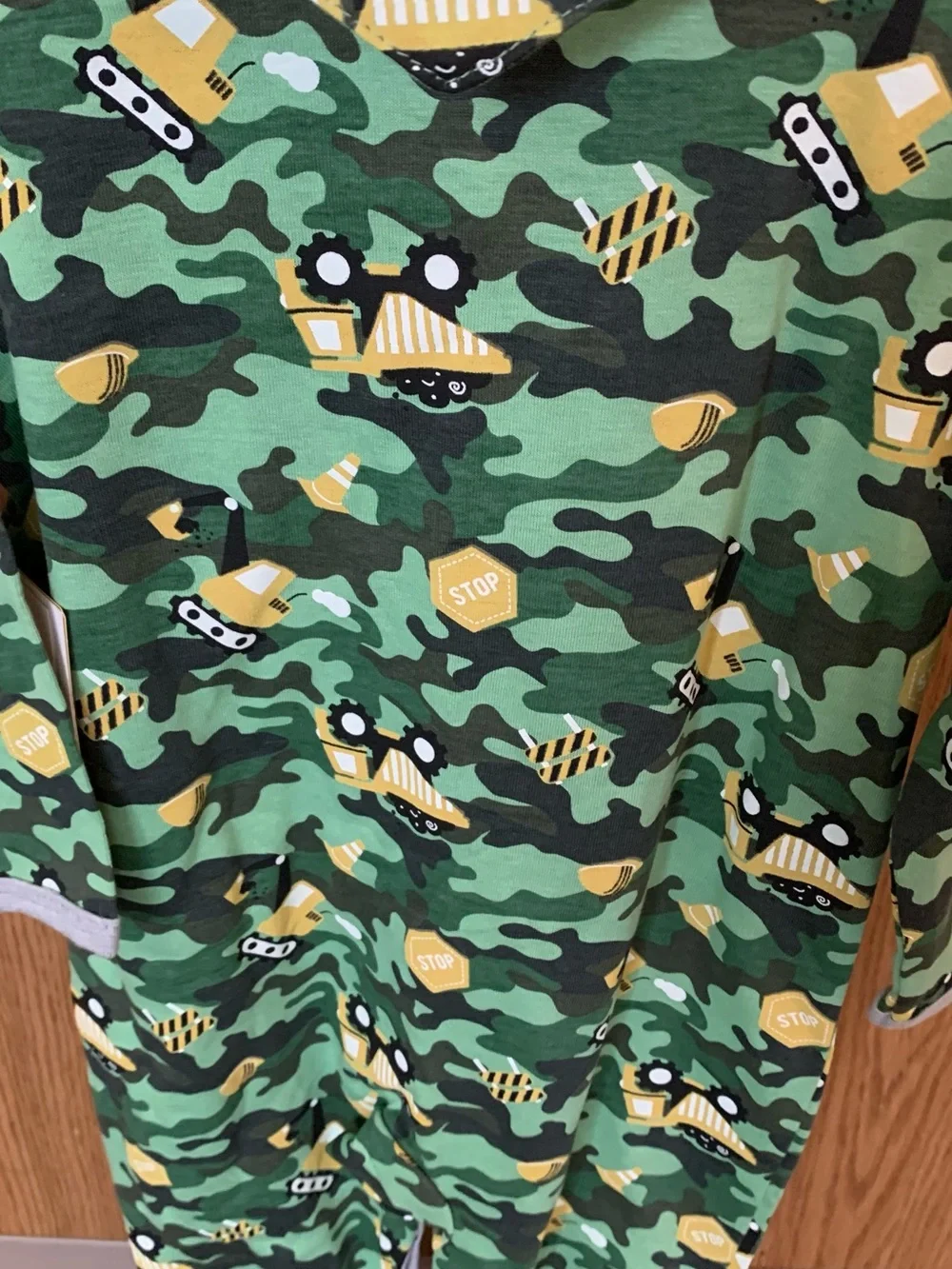 CAT Green Camo 3 Piece Set Baby Coverall with Hat Size 12 Months NWT